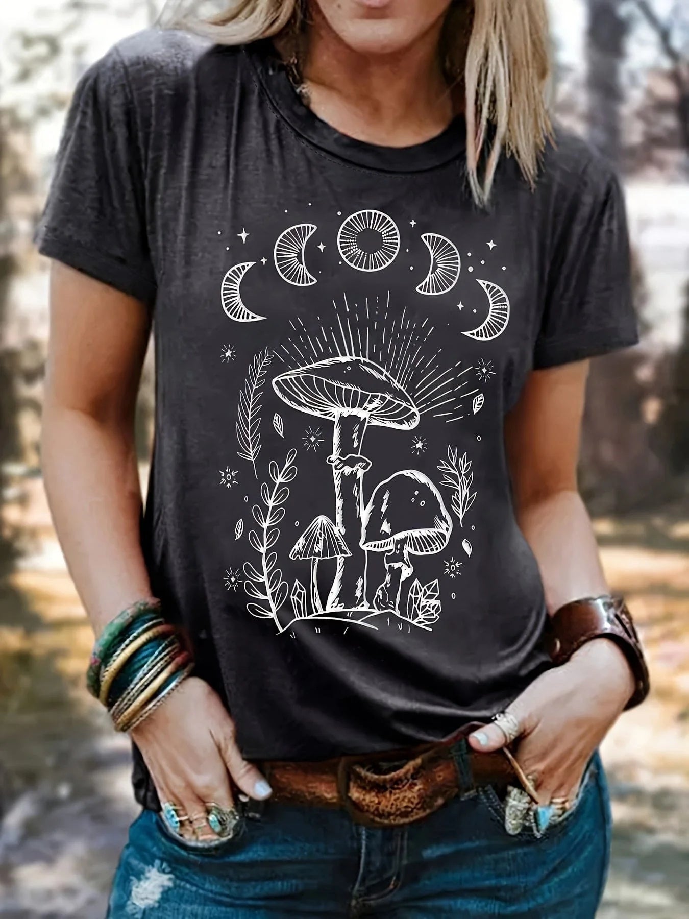 3D Printed T-shirt Women's Short Sleeve New - Chic Angle